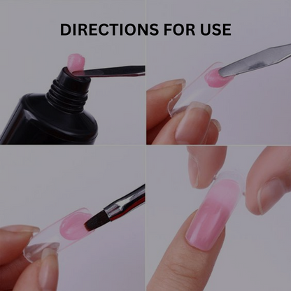 Acrylic Nail Extensions Set - Black, Pink &amp; White